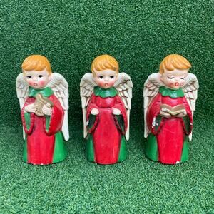 Vintage Inarco Ceramic Christmas Angel Figurines Made in Japan Lot of 3